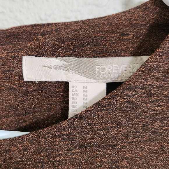 Forever 21 brown black maxi dress size M - Picture 2 of 3